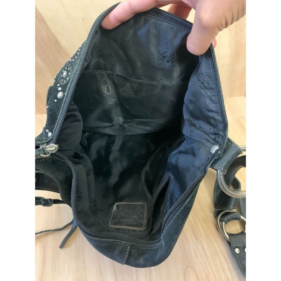 Fossil Suede Bohemian Large Studded Crossbody Bag - Picture 8 of 11